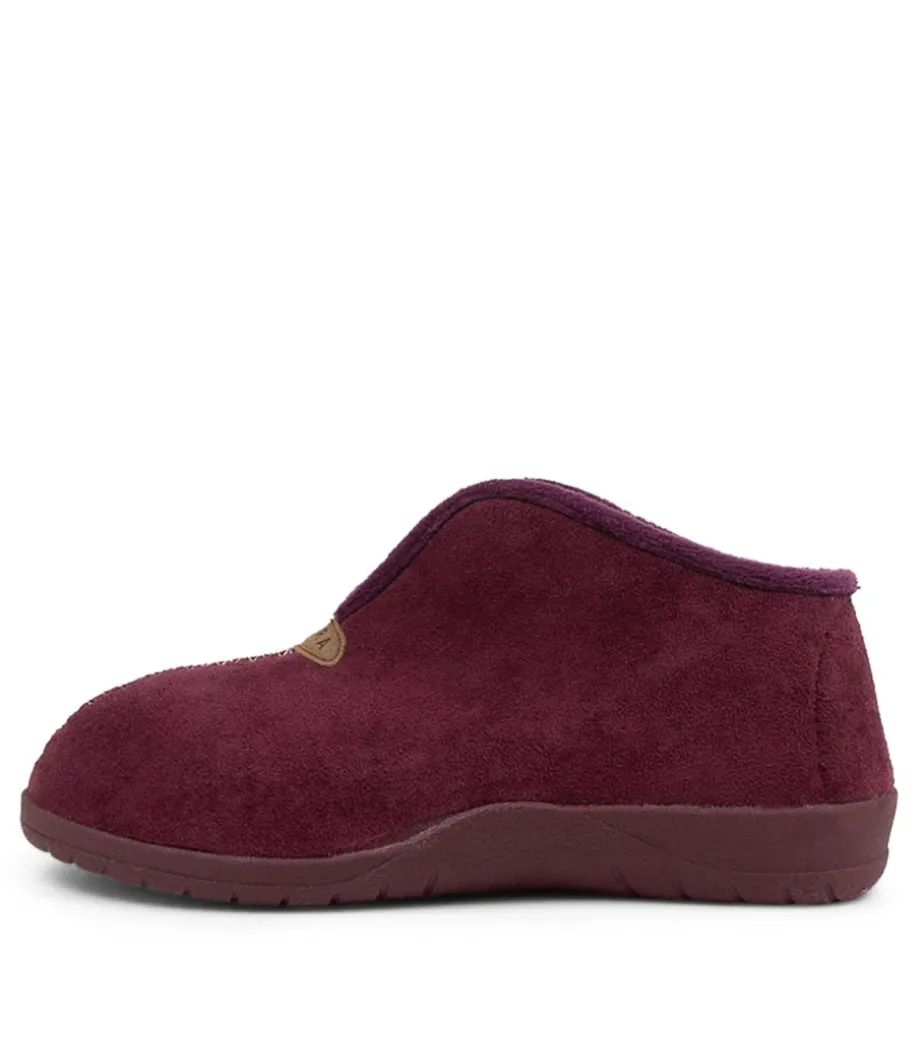 Cuddles W Mulberry Microsuede Slippers
