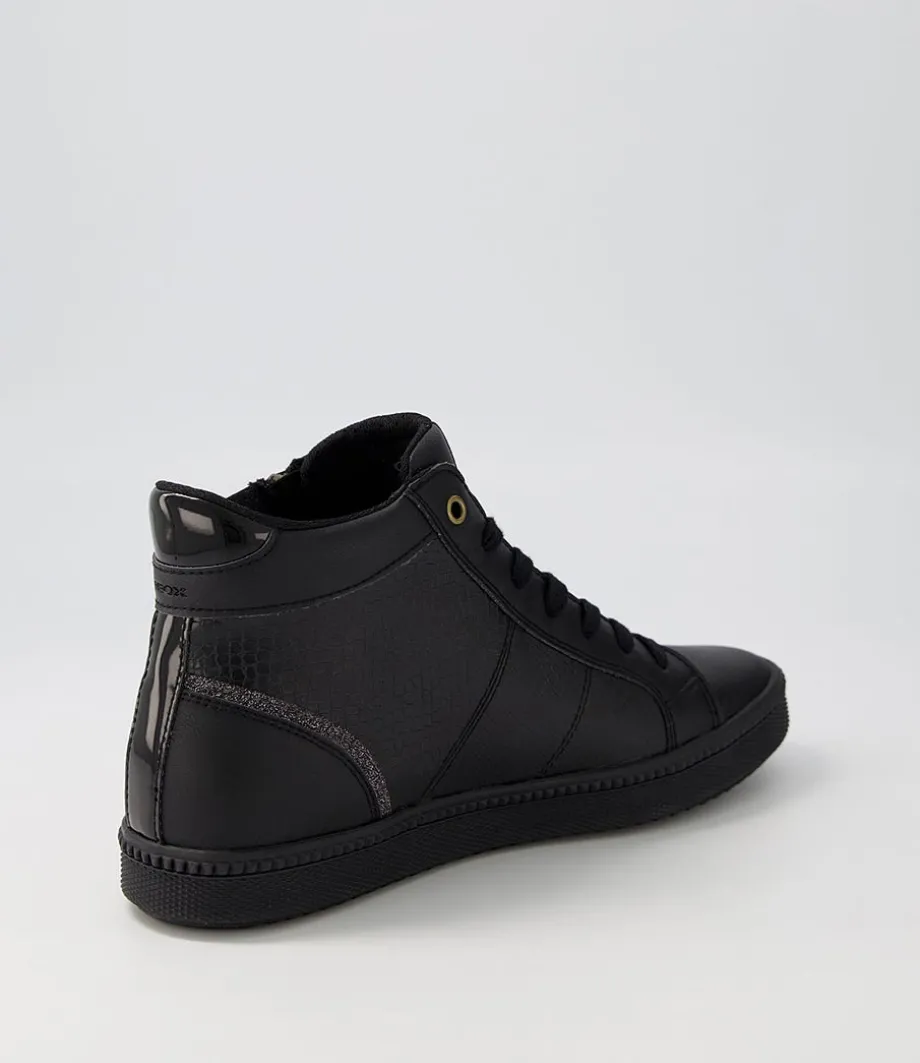 D Blomiee B Black Leather Sneakers