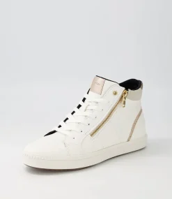 D Blomiee B White Syn Leather Sneakers