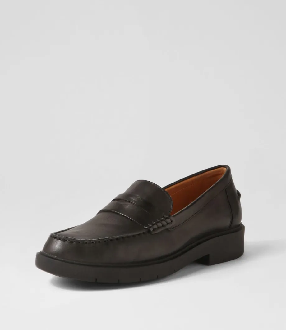 D Spherica Ec1 A Black Leather Loafers