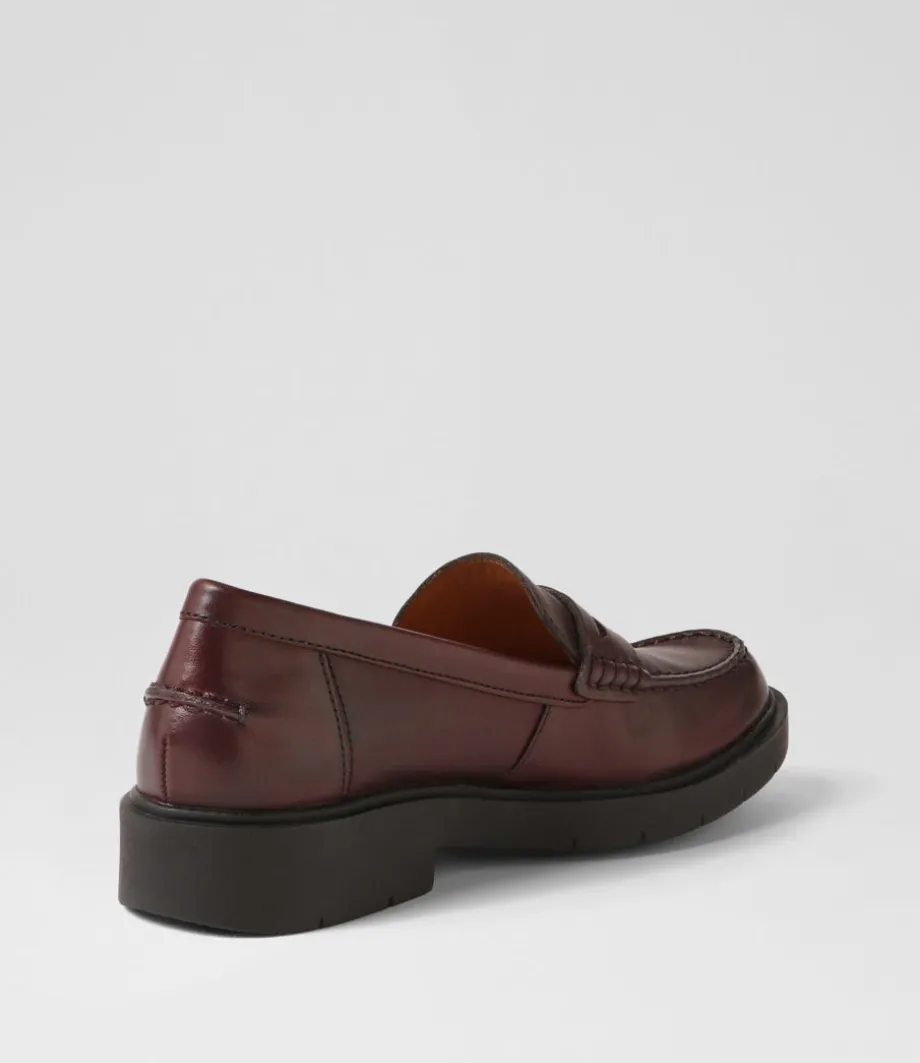 D Spherica Ec1 A Dark Burgundy Leather Loafers