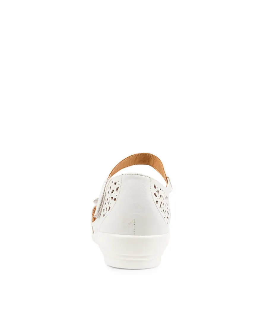Dusty W White Leather
