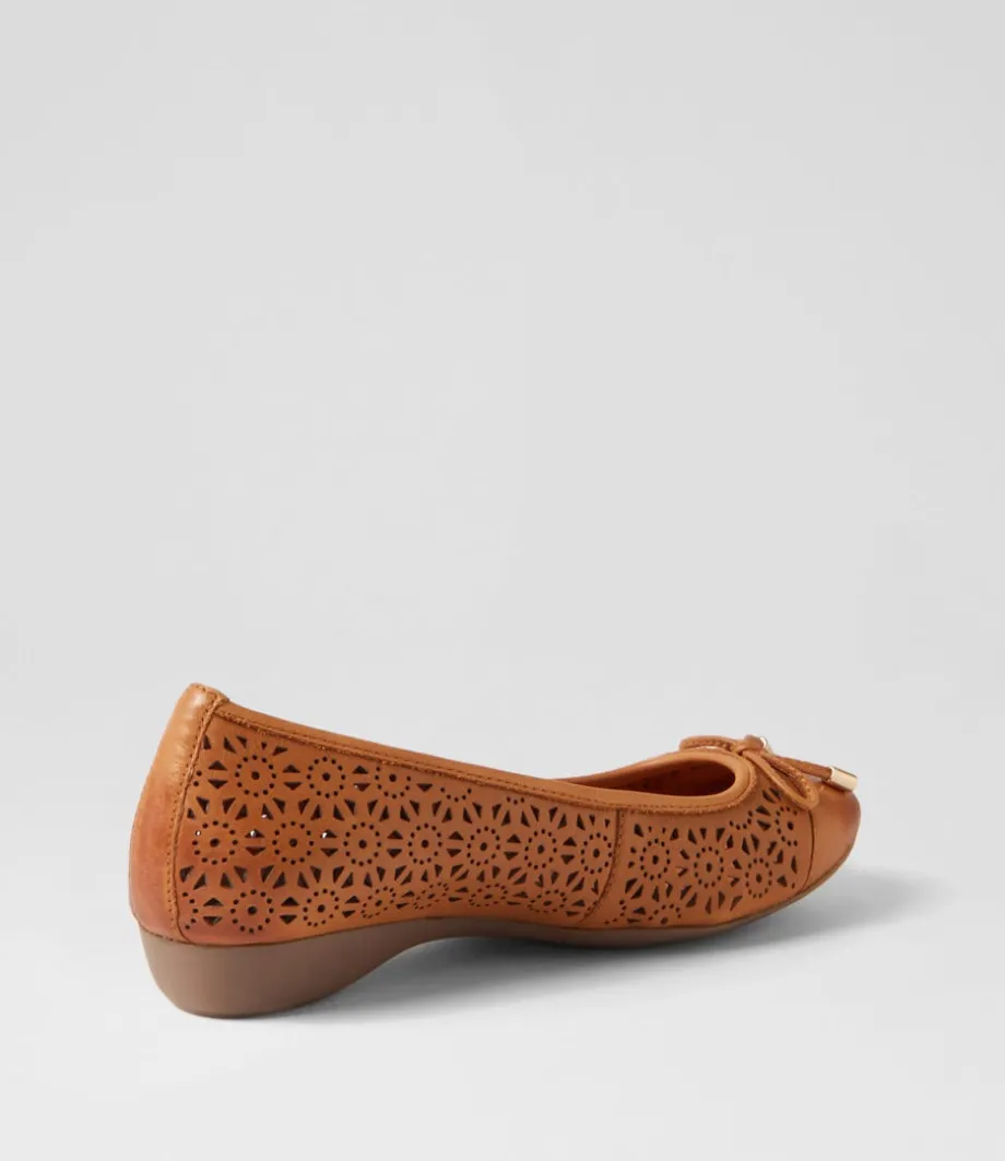 Eloiza New Tan Leather Ballet Flats