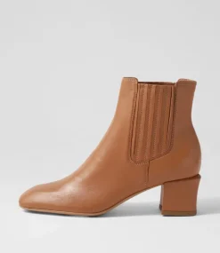 Elsea Tan Leather Chelsea Boots