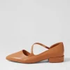Endre Dark Tan Leather Mary Janes