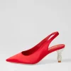 Espen Red Satin Heels