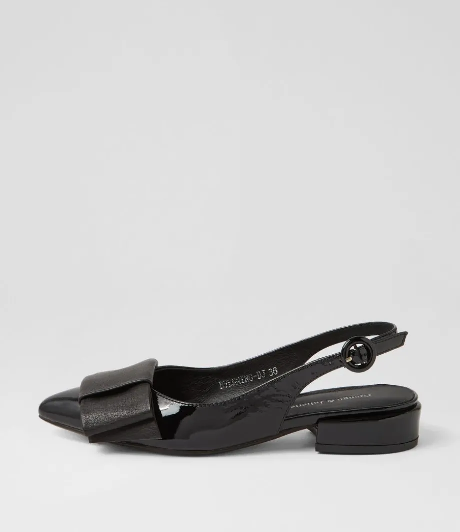 Evenning Black Patent Leather Flat Shoes