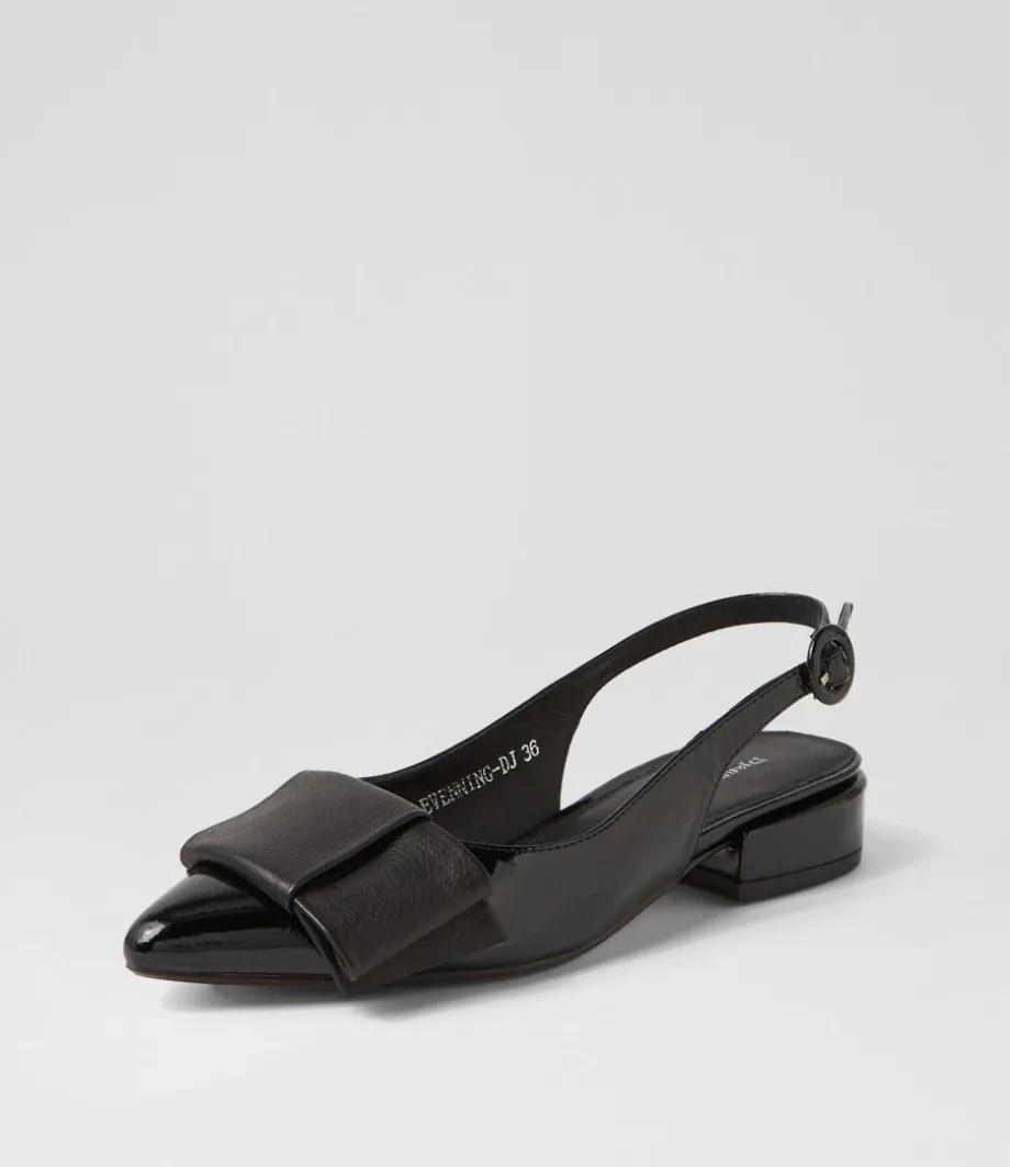 Evenning Black Patent Leather Flat Shoes