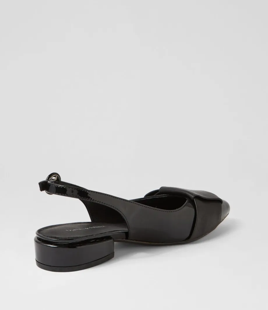 Evenning Black Patent Leather Flat Shoes