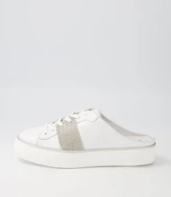 Faimos White Leather Sneakers
