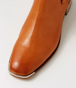 Fava New Tan Leather Ankle Boots