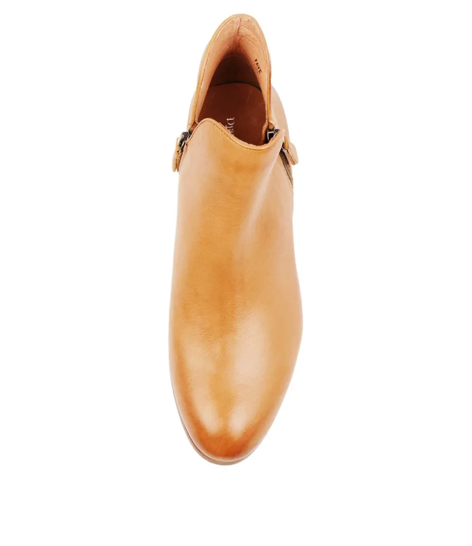 Faye Dk Tan Leather