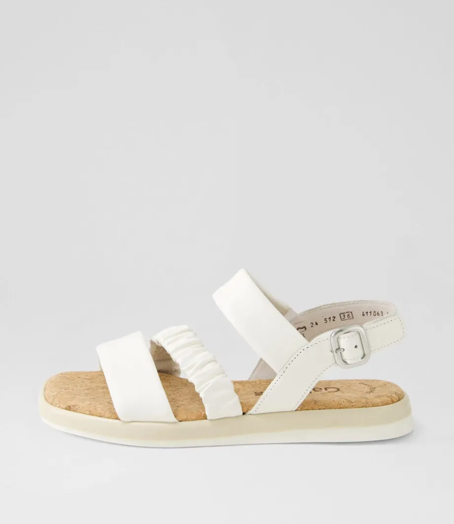 Fico Latte Leather Sandals