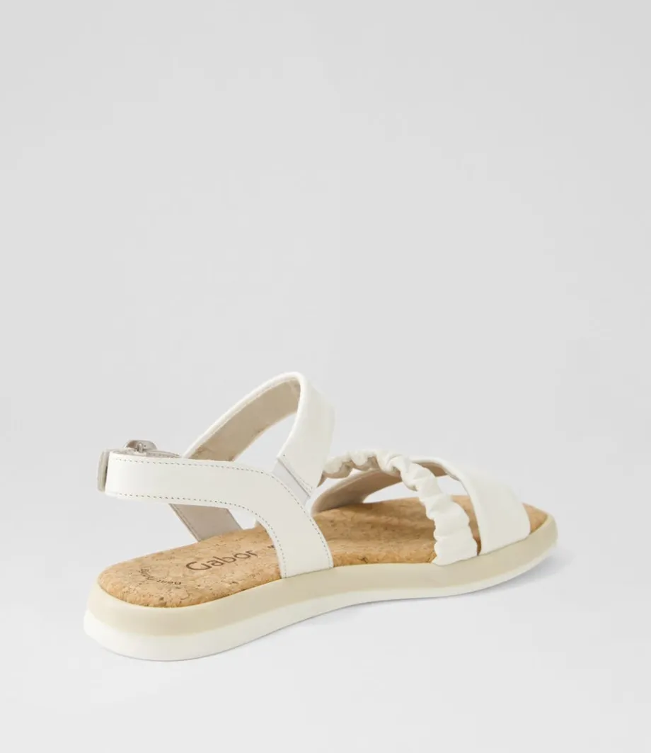 Fico Latte Leather Sandals