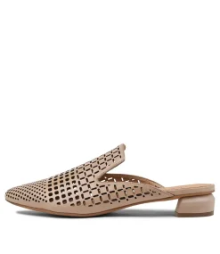Flan Nude Leather Mules