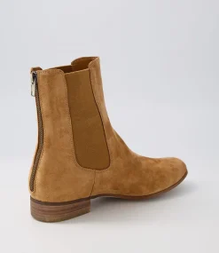 Flukie Toffee Suede Ankle Boots