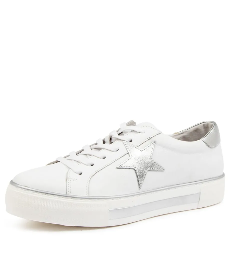 Fonno White-Silver Leathr