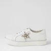 Foxxie White Silver Leather Jewels Sneakers