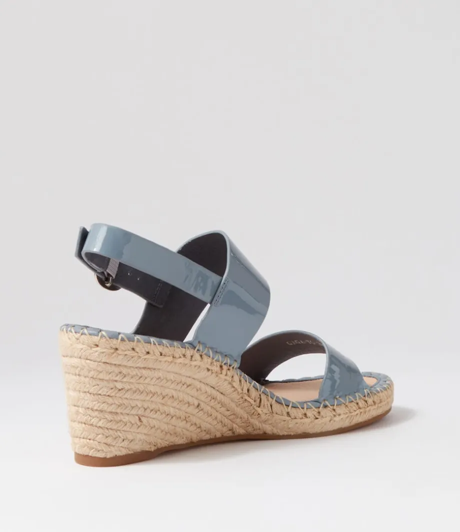 Gaga Denim Patent Leather Espadrilles