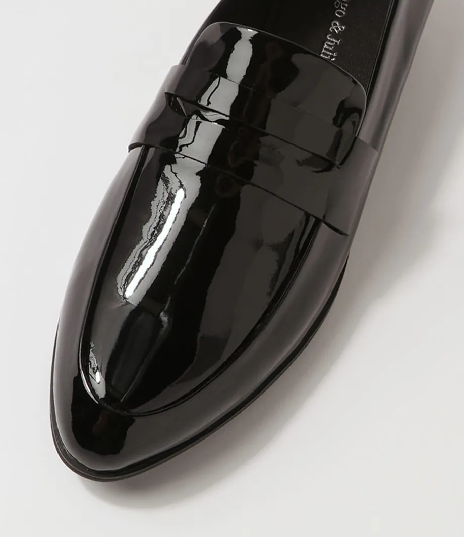 Gebeze Black Patent Leather Loafers