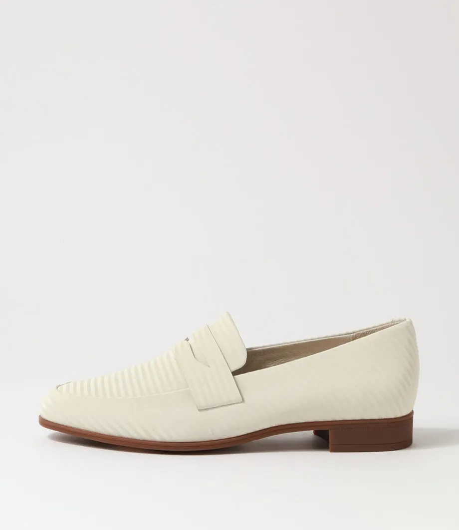 Gebeze Vanilla Stripe Leather Loafers