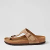 Gizeh Narrow W Tobacco Brown Oiled Leather Thongs