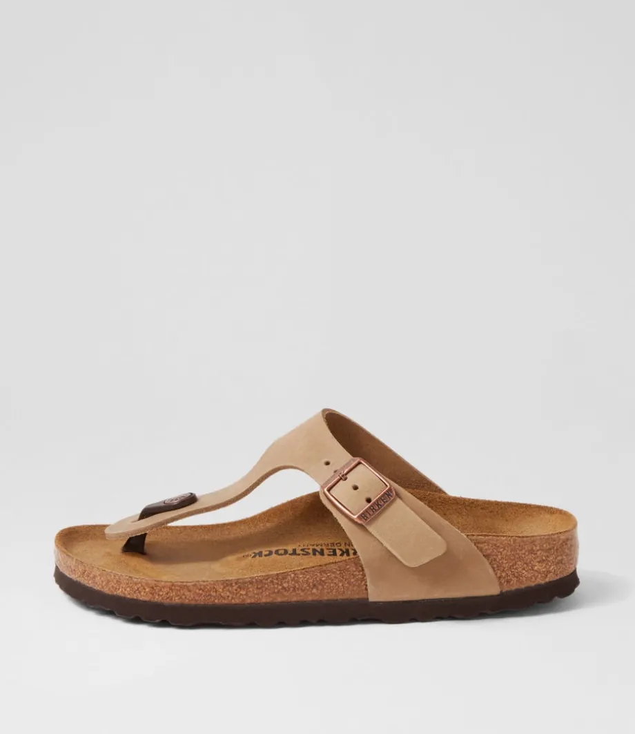 Gizeh Narrow W Tobacco Brown Oiled Leather Thongs