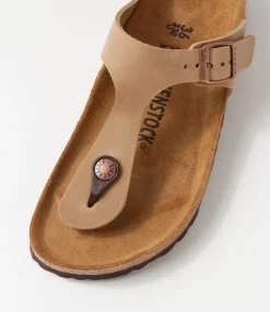 Gizeh Narrow W Tobacco Brown Oiled Leather Thongs
