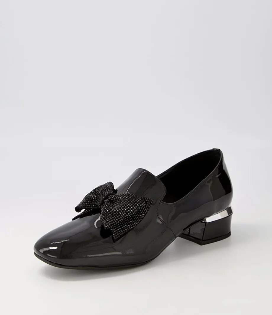Grenada Black Patent Jewels Heels