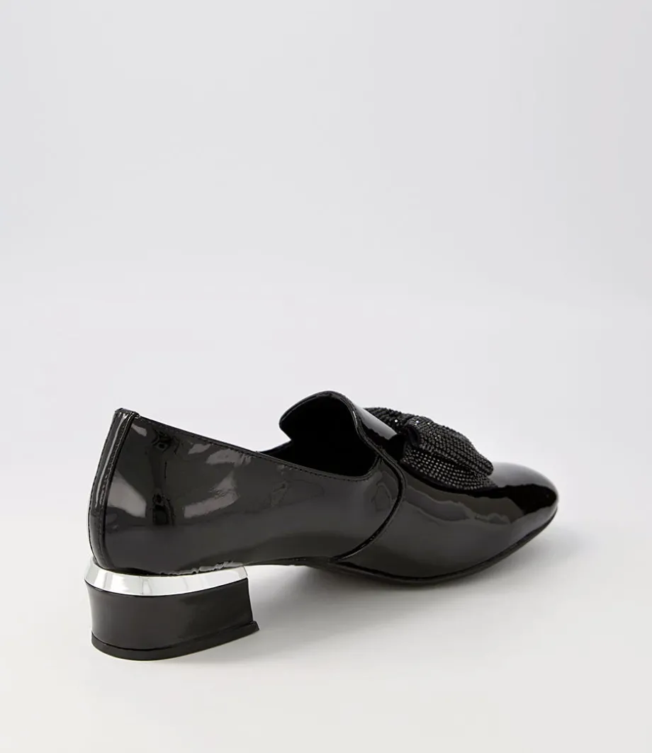 Grenada Black Patent Jewels Heels