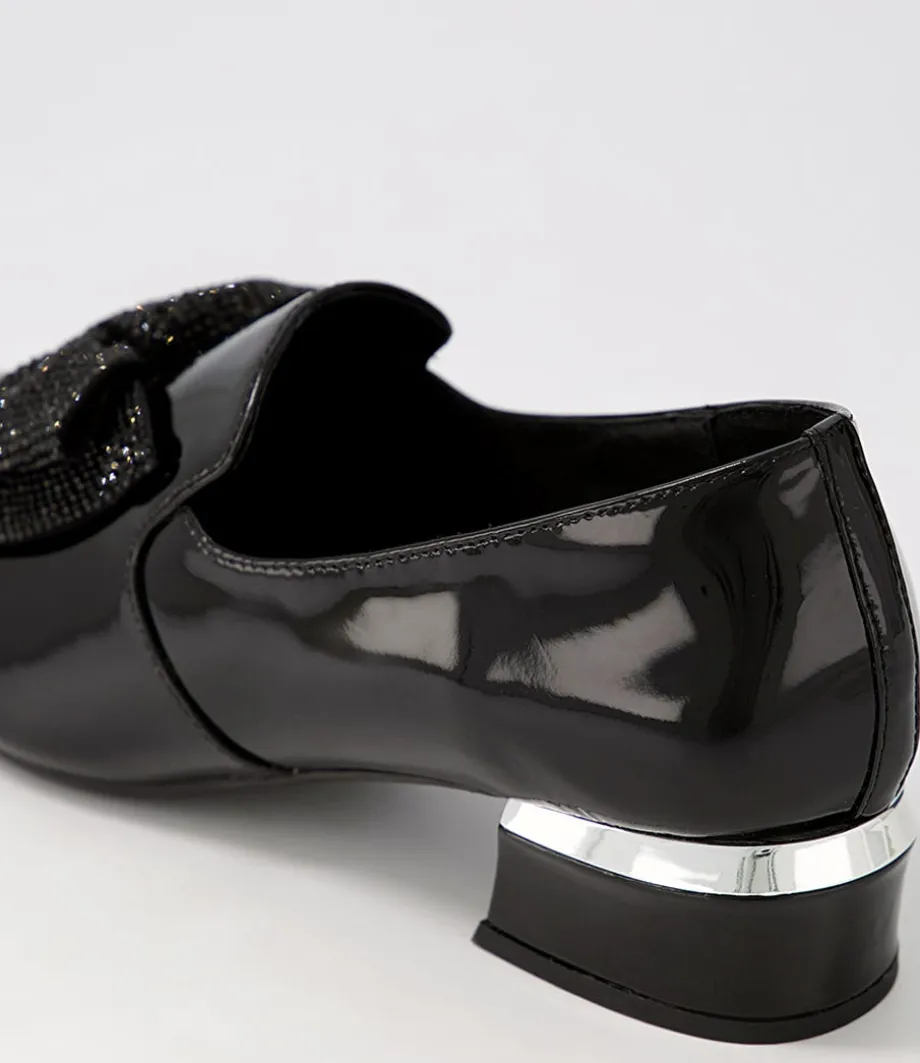 Grenada Black Patent Jewels Heels