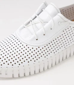Haide White Leather Sneakers