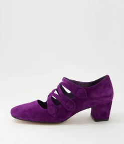 Hannon Purple Suede Heels