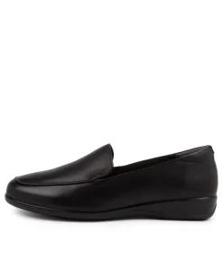 Harding2 Black Leather Slip-On Shoes