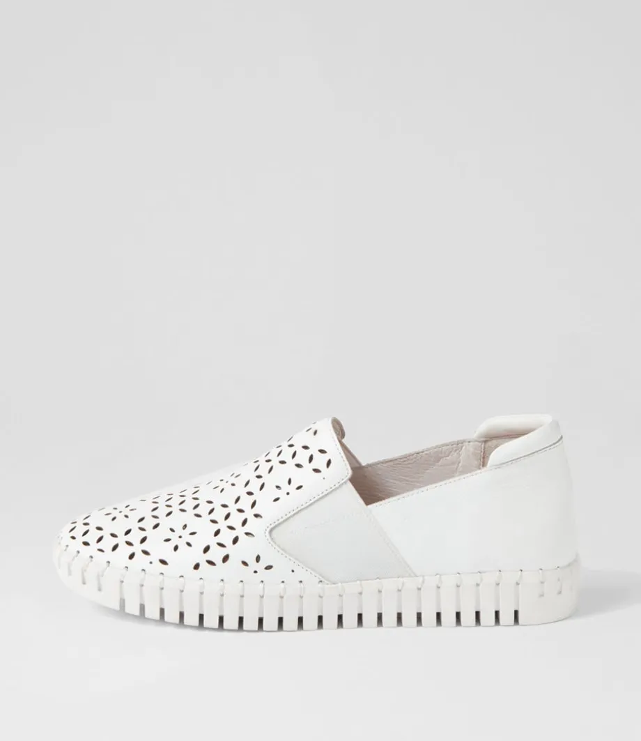 Harel White Leather Sneakers