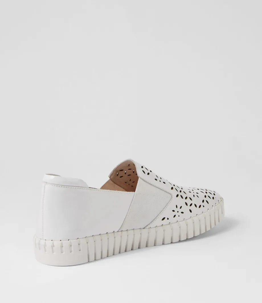 Harel White Patent Leather Sneakers