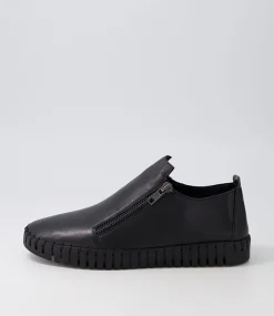 Havika Black Leather Sneakers