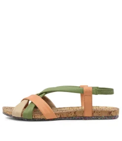 Henriette 01 Oliv Multi Leather Sandals