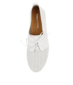 Huston White Leather