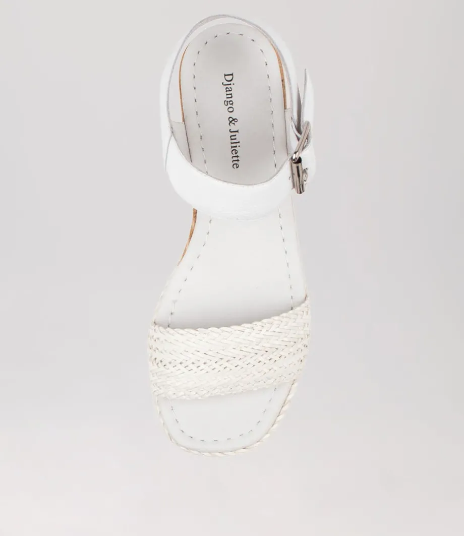 Imari White Weave Leather Espadrilles