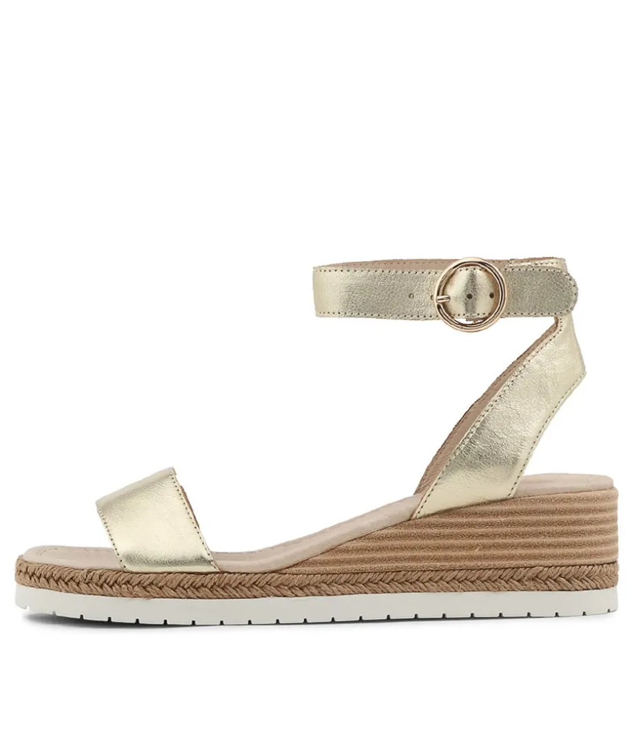 Irish Pale Gold Leather Sandals