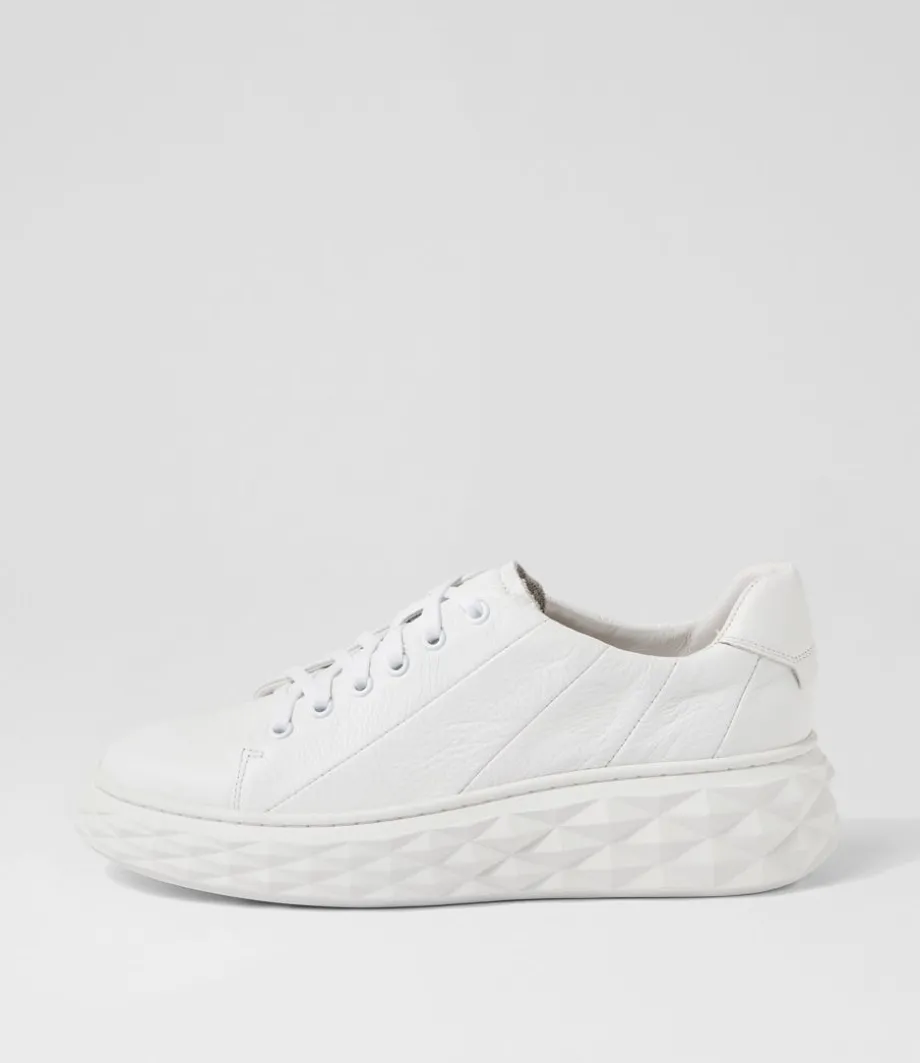 Irsia White Leather Sneakers
