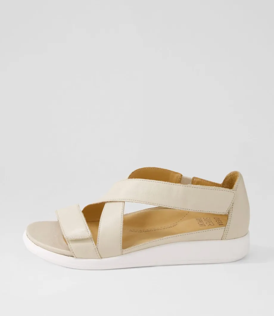 Issy W Almond Leather Sandals