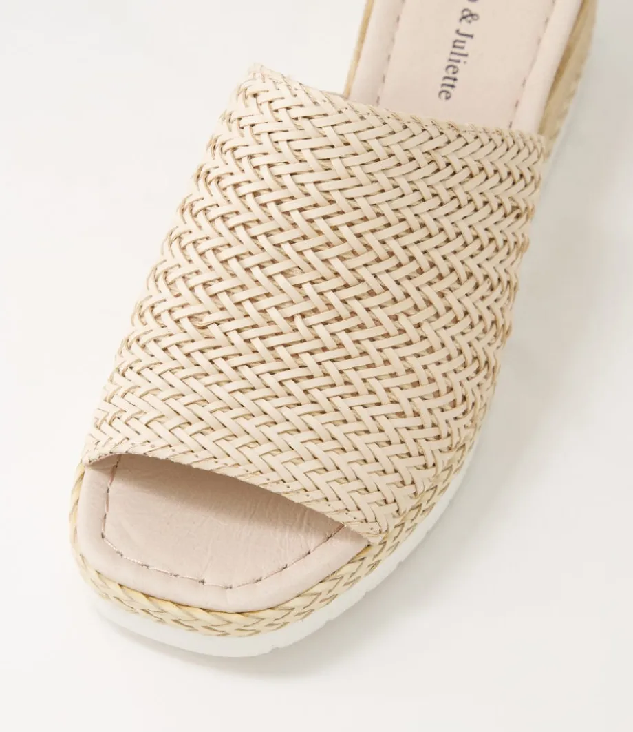 Izze Nude Weave Sandals