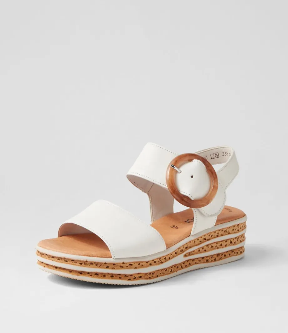Jale Latte Leather Sandals