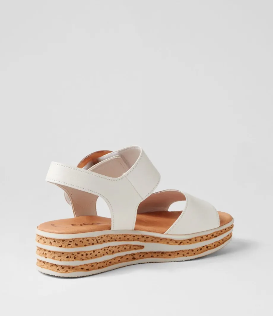 Jale Latte Leather Sandals