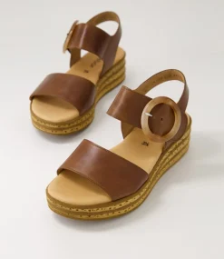 Jale Peanut Leather Sandals