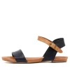 Jinnit Navy Tan Leather