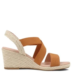 Jolli Tan Elastic Sandals
