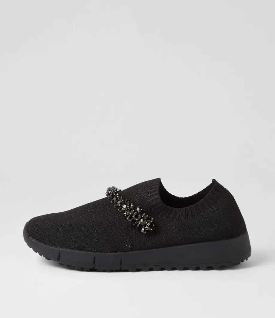 Jolo Black Trim Fabric Sneakers